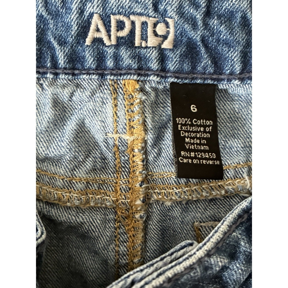 Distressed 100% Cotton Apt 9 Mini Skirt-Size 6-Streetwear Y2K Skater Girl - Picture 2 of 6
